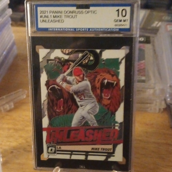 Mike Trout 2021 Donruss Optic UNLEASHED Baseball Card #UNL1 ISA GEM MINT 10!!!!! - Picture 1 of 2